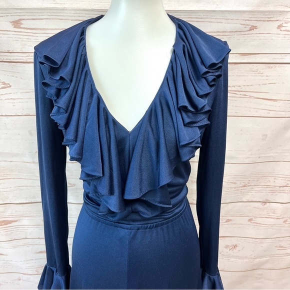 Vintage Retro Miss Elliette Ruffle Midi Dress - Picture 4 of 10